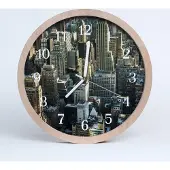 Tulup Holzuhr 30fi cm wanduhr - Stadtgebäude
