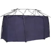 Hespéride Vorhänge für gartenlaube "malediven" 5x3m aus schieferfarbenem polyester -
