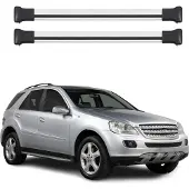 Omtec Dachträger Grundtäger für Mercedes ML Klasse W164 2005-2011 75kg Alu Silber 2x