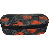 Donau 6777100-87 Schüleretui Motiv orange/schwarz - oval klein, 21 x 5,5 x 10,5 cm, 1 Fach, ungefüllt