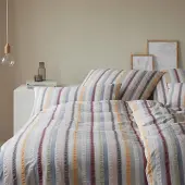 Elegante Seersucker-Kissenbezug einzeln Julia Farbe Multi-Blau Größe 40x80
