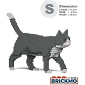 Jekca Bricks Grey Tuxedo Cat 02S ST19GTC02