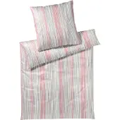 JOOP! Mako-Satin-Kissenbezug einzeln Pinstripe Farbe Coral Größe 40x80cm AL