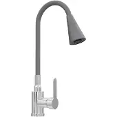 QLS Küchenarmatur Wasserhahn Küche Mischbatterie Flexibel 2 Strahlarten Grau 10905