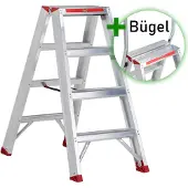 Altrex Sierra beidseitig begehbare Stufenstehleiter SDO 4 Stufen mit Bügel
