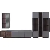 Xl Moebel Gmbh Exklusive Wohnzimmer Set Modern TV-Schrank 2x Vitrine Wandregal 4tlg.