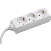 Meister Steckdosenleiste 3-fach 5 m Kabel weiß Kunststoffleitung IP20 Innenbereich