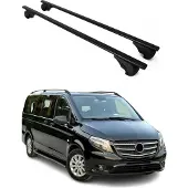 Omtec Dachträger Gepäckträger für Mercedes Vito W447 2014-2025 Metall Schwarz 2x
