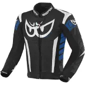 Berik Zakura Motorrad Lederjacke, schwarz/weiß/blau, 56