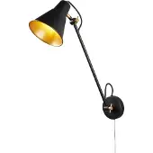 Licht-Erlebnisse Deckenstrahler Metall verstellbar B: 14 cm in Schwarz Gold E27 Retro Design Deckenspot
