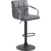 CLP Barhocker Lucy V2 höhenverstellbar und drehbar | Farbe grau Gestell Farbe schwarz