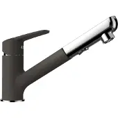 Schock Armatur DAJA in ASPHALT mit schwenkbarem Brauseauslauf / Einhebelmischer / CRISTALITE PLUS