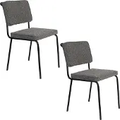 Zuiver Stuhl Esszimmerstuhl Polsterstuhl BUDDY von in schwarz
