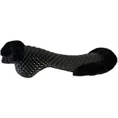 Acavallo Piuma Air-Release Featherlight Pad Front Riser Cut-Out Eco-Wool, Farbe:Black