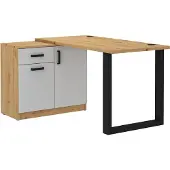 Masseno Schreibtisch MALTESA 138x67x75,3 cm Bürotisch Computertisch, Eiche Artisan