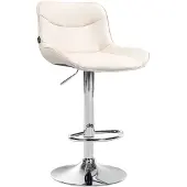 CLP Barhocker Vonore Kunstleder chrom - creme