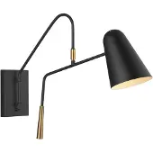 Elstead Lighting Zeitgenössische Wandleuchte Simon Steel Schwarz Midnight 1 Licht E27