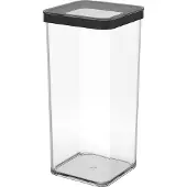 Rotho Premium Dose quadr, 1,5 l LOFT, Farbe:Transparent / Schwarz