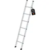 Proregal Sprossen-Anlegeleiter Germany | 6 Sprossen | Arbeitshöhe 3,00m | 350mm breit ohne Traverse | Traglast 150kg | Alu