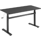 Logilink EO0027, Gerade, Rechteckige Form, Partikelbord, Aluminium, Stahl, Homeoffice, Büro, Schwarz