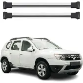 Omac Dachträger Grundtäger für Dacia Duster mk1 2014-2017 FL 75kg Alu Silber 2 tlg