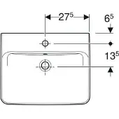 Geberit Aufsatzwaschbecken Renova Plan 55 cm weiß 501720001
