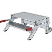 MUNK Günzburger Steigtechnik MUNK Arbeitspodest fahrbar Aluminium geriffelt 800mm Stufenbreite 2 Stufen