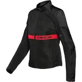 Dainese Ribelle Air Tex Damen Motorrad Textiljack, schwarz/rot, 46