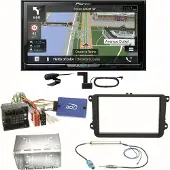 Pioneer AVIC-Z830DAB Bluetooth Digitalradio Einbauset für Beetle Jetta Sharan T5