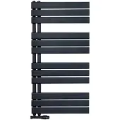 Belrad Badheizkörper 1200x500mm, verschiedene Größen Weiß & Schwarz, Anschluss links, langlebiger Stahl, Multiblockventil-kompatibel, Handtuchtrockner