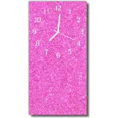 Tulup Vertikale Glasuhr Brokat Rosa 30x60 cm