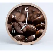 Tulup Holzuhr 20fi cm wanduhr - Kaffeebohnen