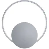LINDBY LED-Wandlampe Anays, Ø 32 cm, chrom/klar, Kunststoff