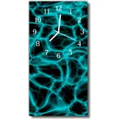 Tulup Glasuhr Wanduhr Küchenuhr Echt-Glas 30x60 Wasseroberfläche Mehrfarbig