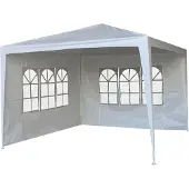 Happy Garden Stabiles Partyzelt TRAMONTANE 3x3m weiß, wasserabweisend, mit Fenstern
