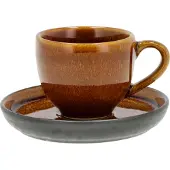 Bitz Espressotasse mit Unterer amber/schwarz 0,07 l