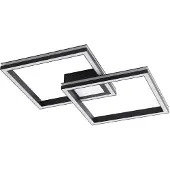 LUCANDE Smart LED-Deckenlampe Tjado, 85cm, schwarz, RGB, CCT