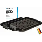 Novaliv 2x Ersatzdeckel für 15 Liter mit Clipverschluss 41x29 cm Antrazit