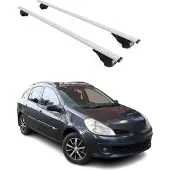Omtec Dachträger Grundtäger für Renault Clio Grandtour 2005-2019 75kg Metall Schwarz