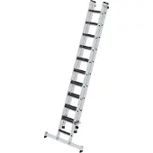 Proregal Stufen-Schiebeleiter 2-teilig mit nivello-Traverse und clip-step R13 1x11 + 1x10