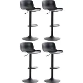 CLP 4er Set Barhocker Almada schwarz