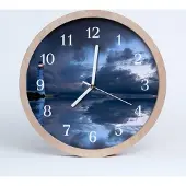 Tulup Holzuhr 30fi cm wanduhr - Leuchtturm