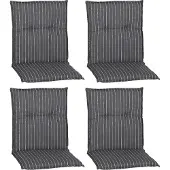 Beo 4er Set Belm M050 graues Polster mit weißen Streifen