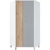 Masseno Drehtürenschrank SANNIO 90/190/90cm 2-türig Weiß