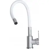 QLS Küchenarmatur Wasserhahn Spültischarmatur Mischbatterie Brause Flexibel Weiß 10899