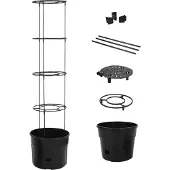 vidaXL Schlichtes Tomatentopf Anthrazit Ø39x150 cm Polypropylen - 5213890