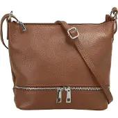 Cluty Umhängetasche echt Leder, Made in Italy