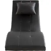 Miliboo - Design-Liegestuhl Schwarz MONACO