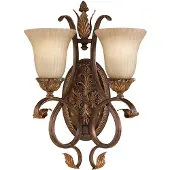FEISS Zeitgenössische Wandleuchte Sonoma Valley Stahl Antik Braun Glas 2 Lichter E27