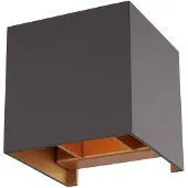 Arcchio Wandleuchte Zuzana, eckig, schwarz-gold, G9, 10 cm